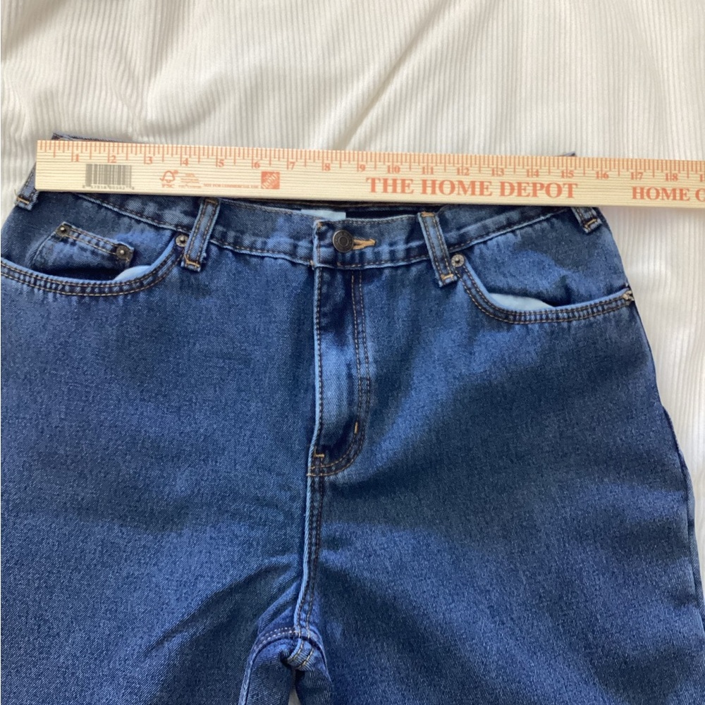 Rival Blue Woman’s Straight Leg Jeans 14 31x27.5 Denim Bonded Warm Lining